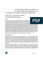 Juridical Study of The Implementation of Pawning of Agricultural Land Seen From The Perspective of Customary Law in Parbuluan District, Dairi Regency