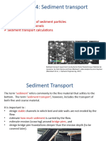 CVG3116 - Lecture 14 - Sediment Transport