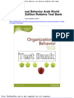 Organizational Behavior Arab World Edition 1st Edition Robbins Test Bank