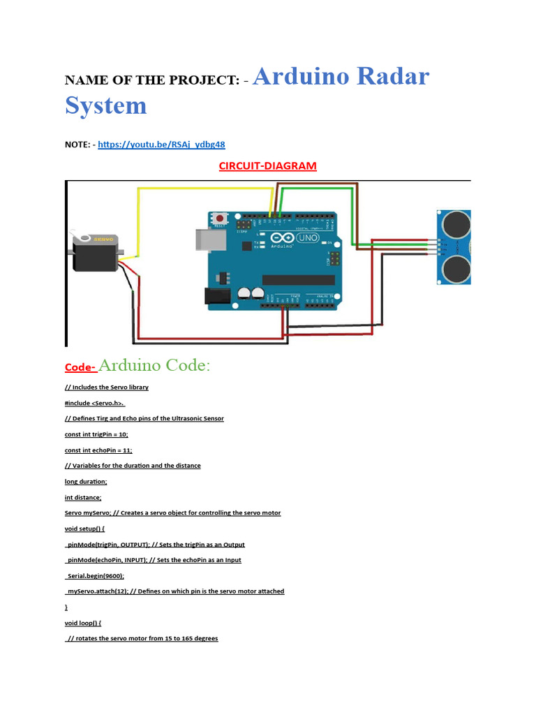 Arduino Radar System | PDF | String (Computer Science) | Arduino
