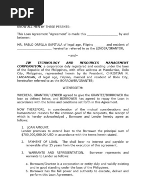 LOAN AGREEMENT