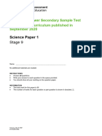 Science Paper 1: Stage 9