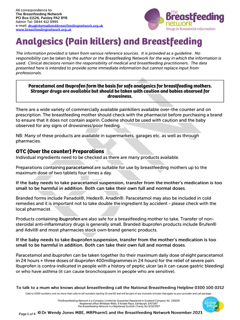 Analgesics and Breastfeeding PDF