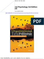 Organizational Psychology 3rd Edition Jex Test Bank