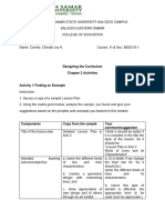 Activity 2 The Teacher and School Curriculum