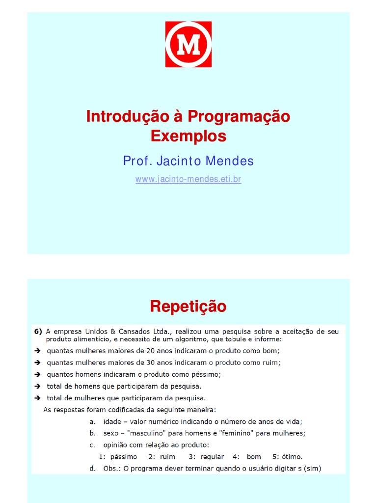 Programas VisualG | PDF