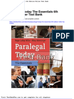 Paralegal Today The Essentials 6th Edition Miller Test Bank