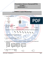 IFSO Class 1 Worksheet 1