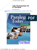 Paralegal Today The Essentials 7th Edition Miller Test Bank