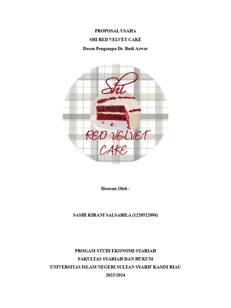 Proposal Usaha Cake Pdf