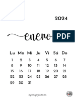 Calendario Mensual 2024 Minimalista