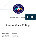 Humanities Policy Sept 17