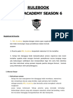 Rule Book WSL Academy Season 6-1