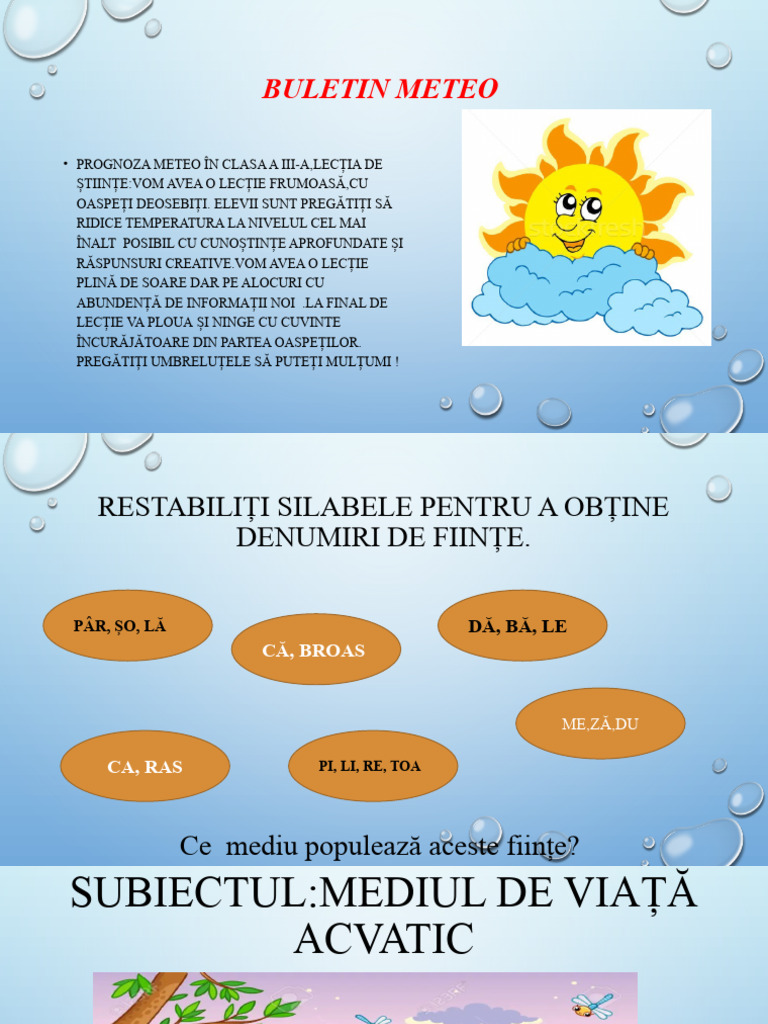 Mediul Acvatic | PDF