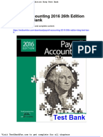 Payroll Accounting 2016 26th Edition Bieg Test Bank