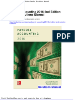 Payroll Accounting 2016 2nd Edition Landin Solutions Manual