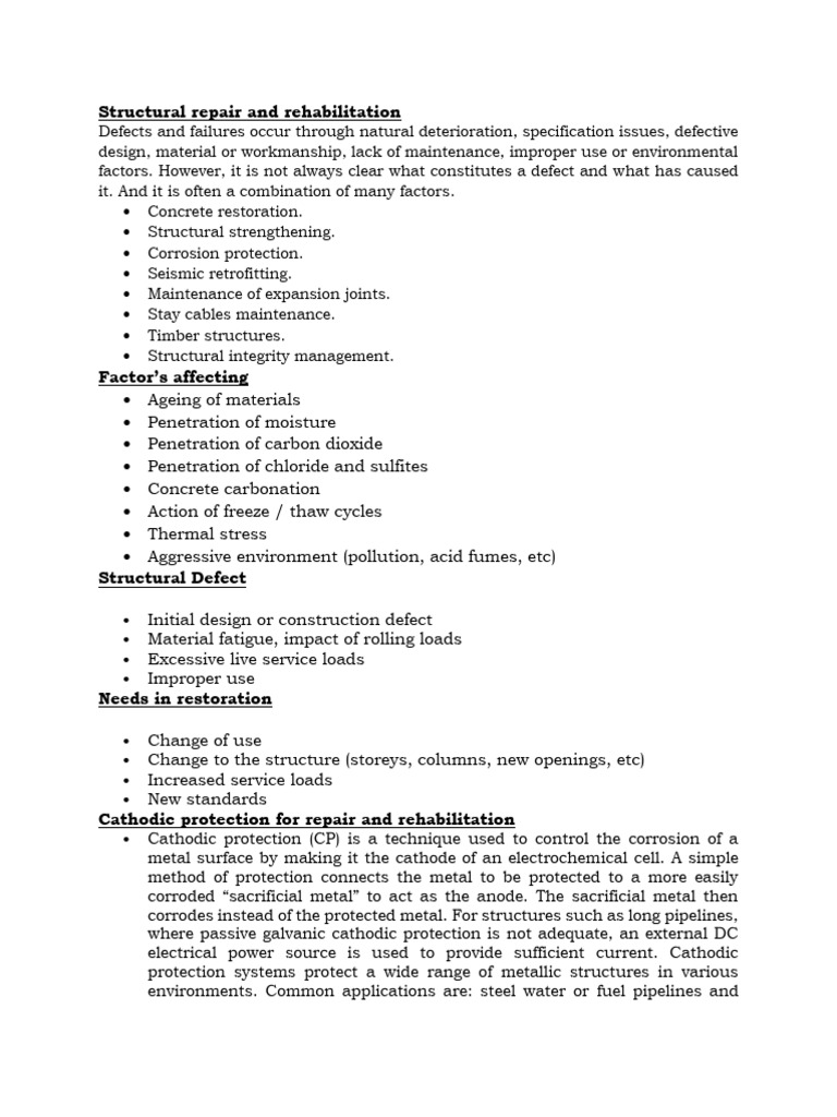 Structural Repair and Rehabilitation PDF Corrosion Nondestructive