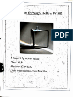 Physics Reflective Index of Liquid Through Hollow Prism