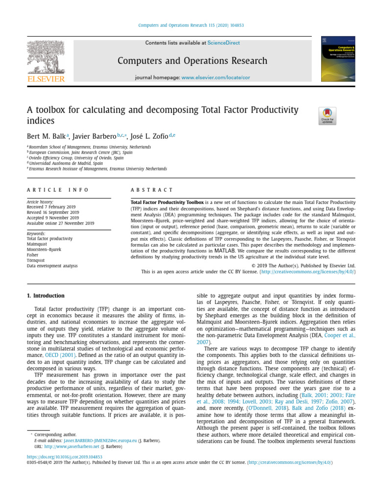 A Toolbox For Calculating and Decomposing Total Fa - 2020 - Computers ...