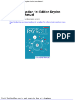 Payroll Canadian 1st Edition Dryden Solutions Manual
