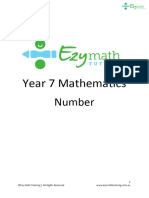 Year 7 Maths - Number - Answers (Ch1)