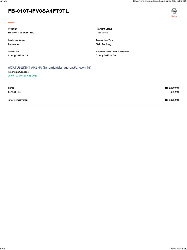 Invoice Mini Soccer PDF