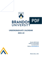 Undergraduate Calendar 2021 22