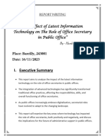 The Effect of Latest Information Technology On The Role of Office Secretary in Public Office QQQ