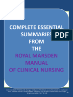 Complete Essential Summaries From THE: Royal Marsden Manual of Clinical Nursing