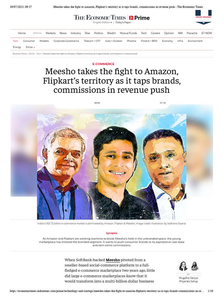 Meesho Takes The Fight To Amazon Flipkart S Territory As It Taps