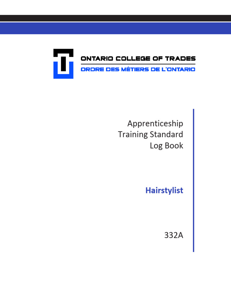 Hairstylist 332a Eng Ts v200 PDF Apprenticeship Occupational