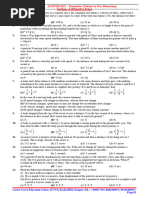 Answer Test On Kinametics (Motion in One Dimension)