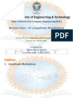 Rajshahi University of Engineering & Technology: Review Class - 01 (Amplitude Modulation)
