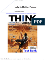 Think Critically 2nd Edition Facione Test Bank