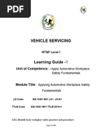 Vehicle Servicing: Unit of Competence