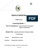 Vehicle Servicing: Unit of Competence