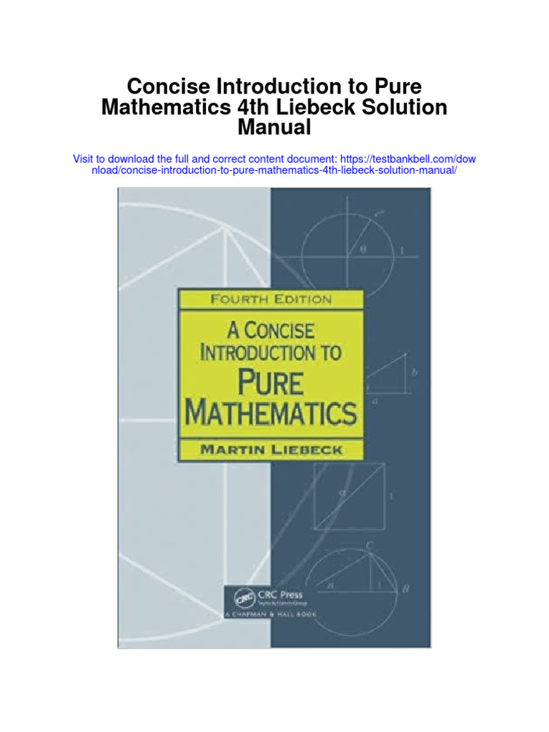 A Concise Introduction To Pure Mathematics Pdf – IJCDF