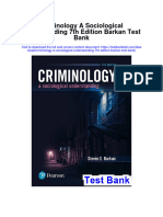 Criminology a Sociological Understanding 7th Edition Barkan Test Bank