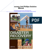 Disaster Recovery 2nd Phillips Solution Manual