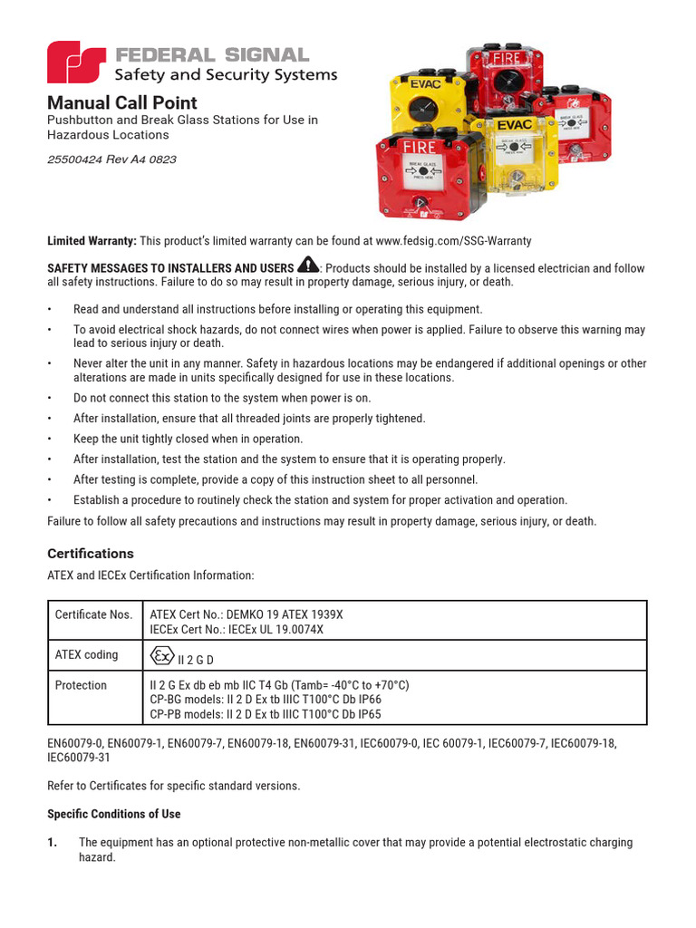 Manual Call Point Wiring Guide | PDF | Electrical Wiring | Resistor