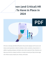 25 Common (And Critical) HR Policies To Have in Place in 2024