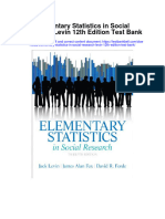 Elementary Statistics in Social Research Levin 12th Edition Test Bank