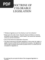 Doctrine of Colorable Legislation