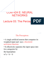 Lecture 03 Perceptron PDF