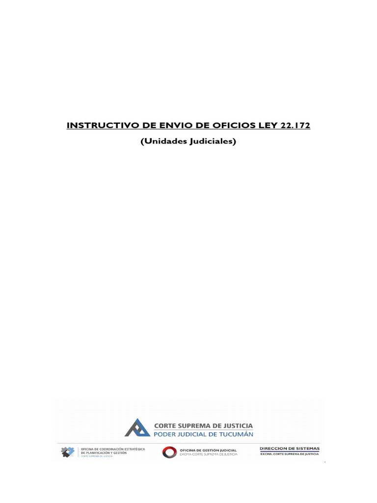 I28 Instructivo De Envio De Oficios Ley Unidades Judiciales PDF 