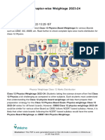 Class 12 Physics Chapter-Wise Weightage 2023-24: Updated On Aug 25, 2023 13:25 IST