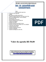 Lista de Materiais 2024 - Maternal