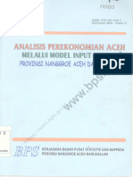 Analisis Perekonomian Aceh Melalui Model Input Output Provinsi Nanggroe Aceh Darussalam 2003
