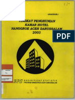 Tingkat Penghunian Kamar Hotel Nanggroe Aceh Darussalam 2003