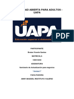 Tarea 1 Seminario de Actualización para Negocios, Braian Vicente Santos Id 100013232